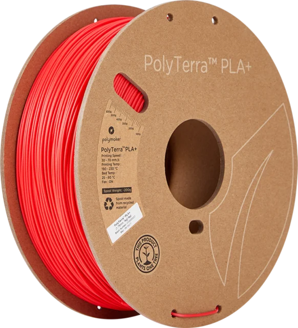Polymaker – PolyTerra PLA+ Rot – 1,75 mm – 1.0 kg