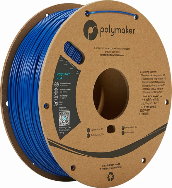 Polymaker – PolyLite PLA Blau – 1,75 mm – 1,0 kg