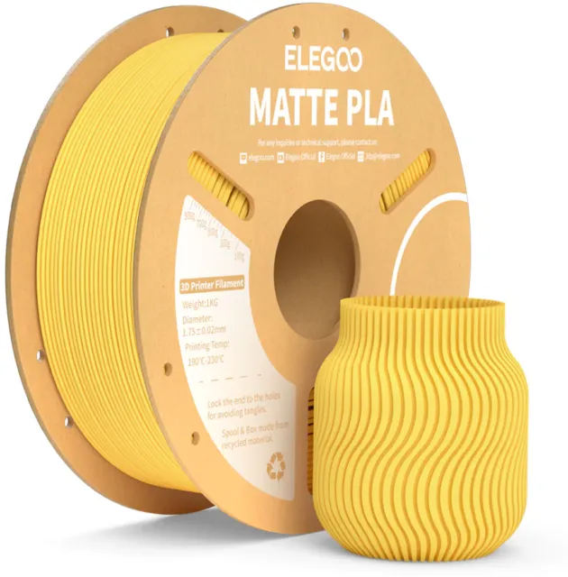 Elegoo – PLA Matte Sunshine Yellow – 1,75 mm – 1,0 kg