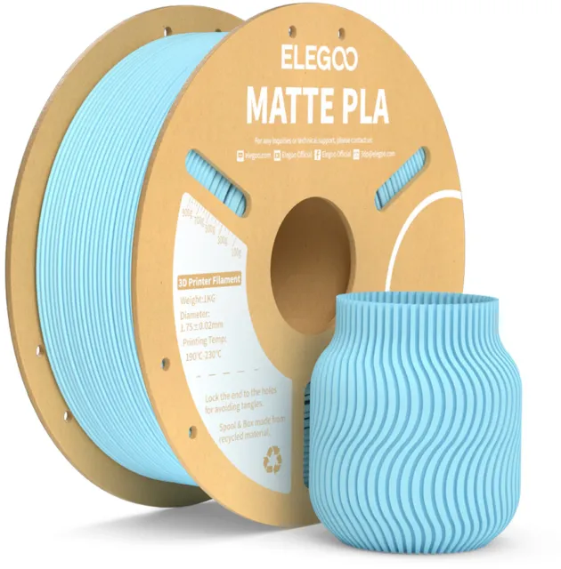Elegoo – PLA Matte Ice Blue – 1,75 mm – 1,0 kg