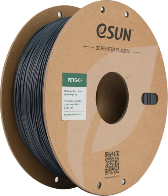 eSUN – PETG mit Kohlefaser Dunkelgrau – 1,75 mm – 1 kg