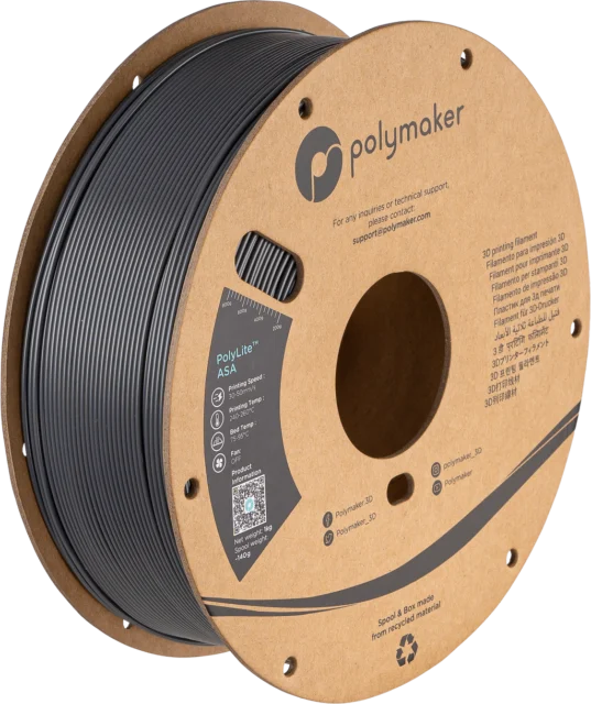 Polymaker – PolyLite ASA Dunkelgrau – 1,75 mm – 1 kg
