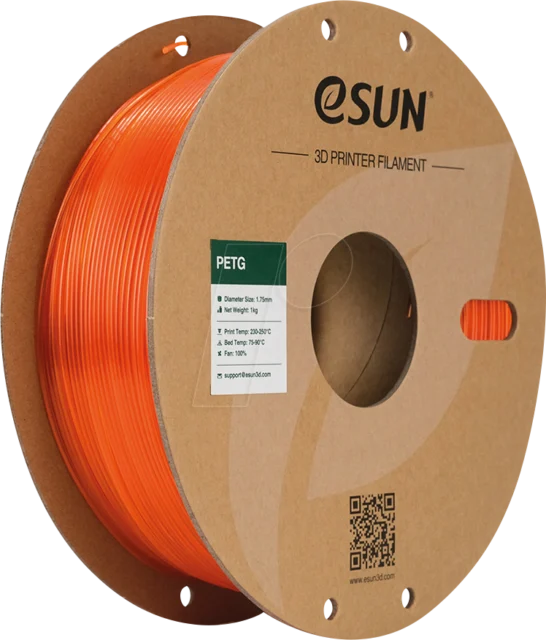 eSUN – PETG Durchscheinendes Orange – 1,75 mm – 1 kg