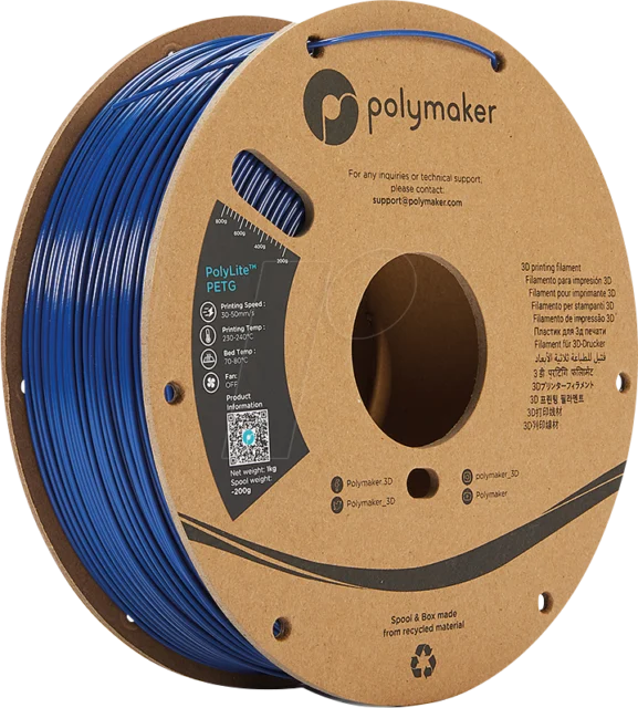 Polymaker – PolyLite PETG Blau – 1,75 mm – 1 kg