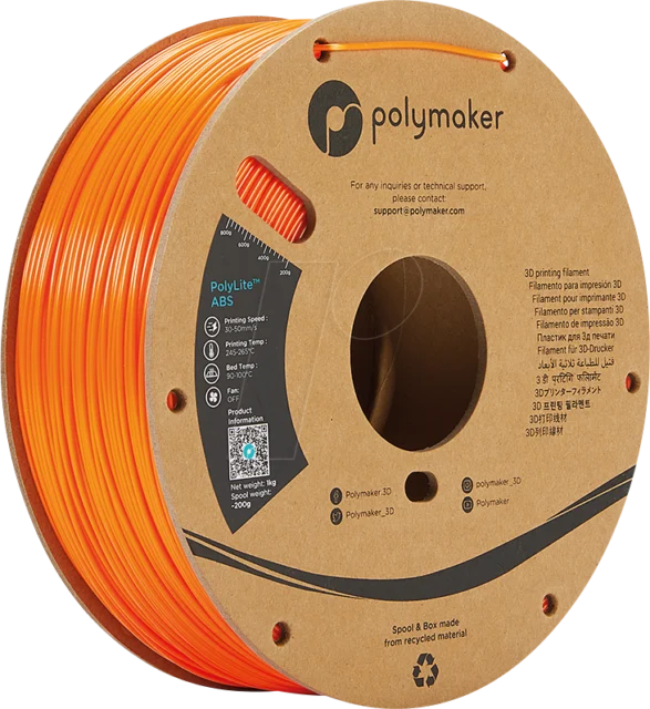 Polymaker – PolyLite ABS Orange – 1,75 mm – 1 kg