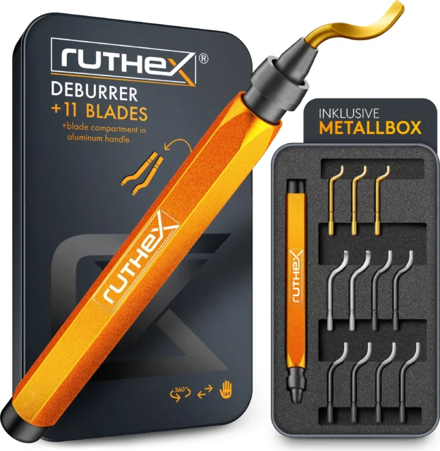 ruthex – Entgrater V2 – Set mit 11 Klingen