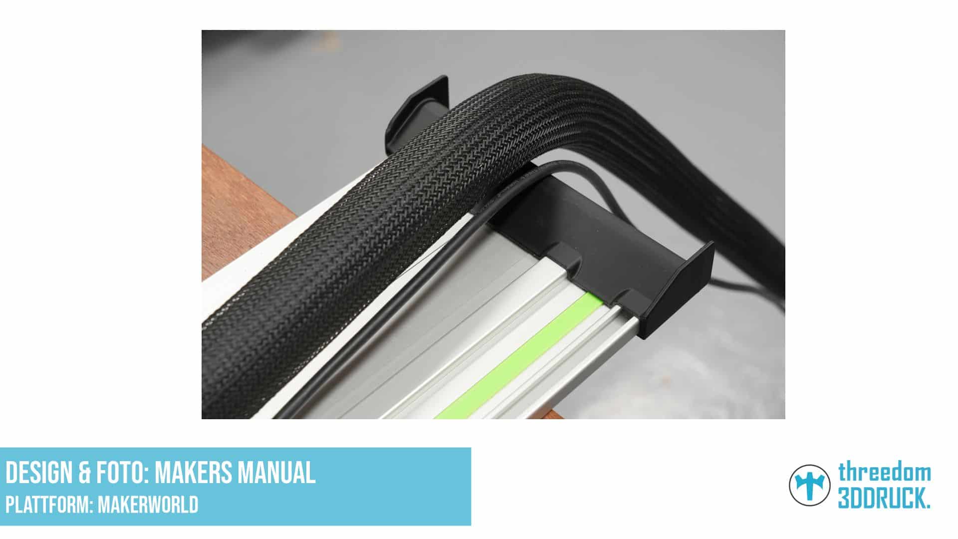 TrackSaw-Schlauchführung mit Klemmenschlitz