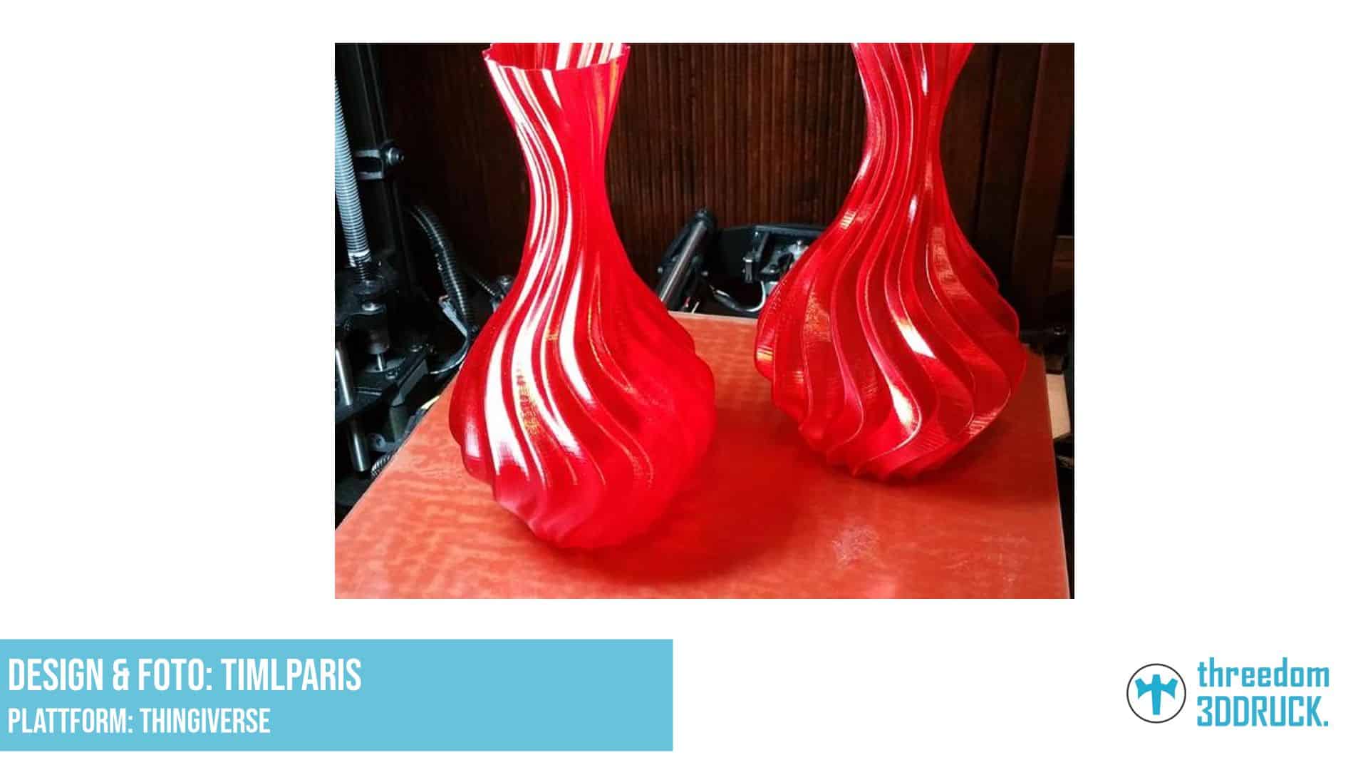 Twisty Vase glatt und standard