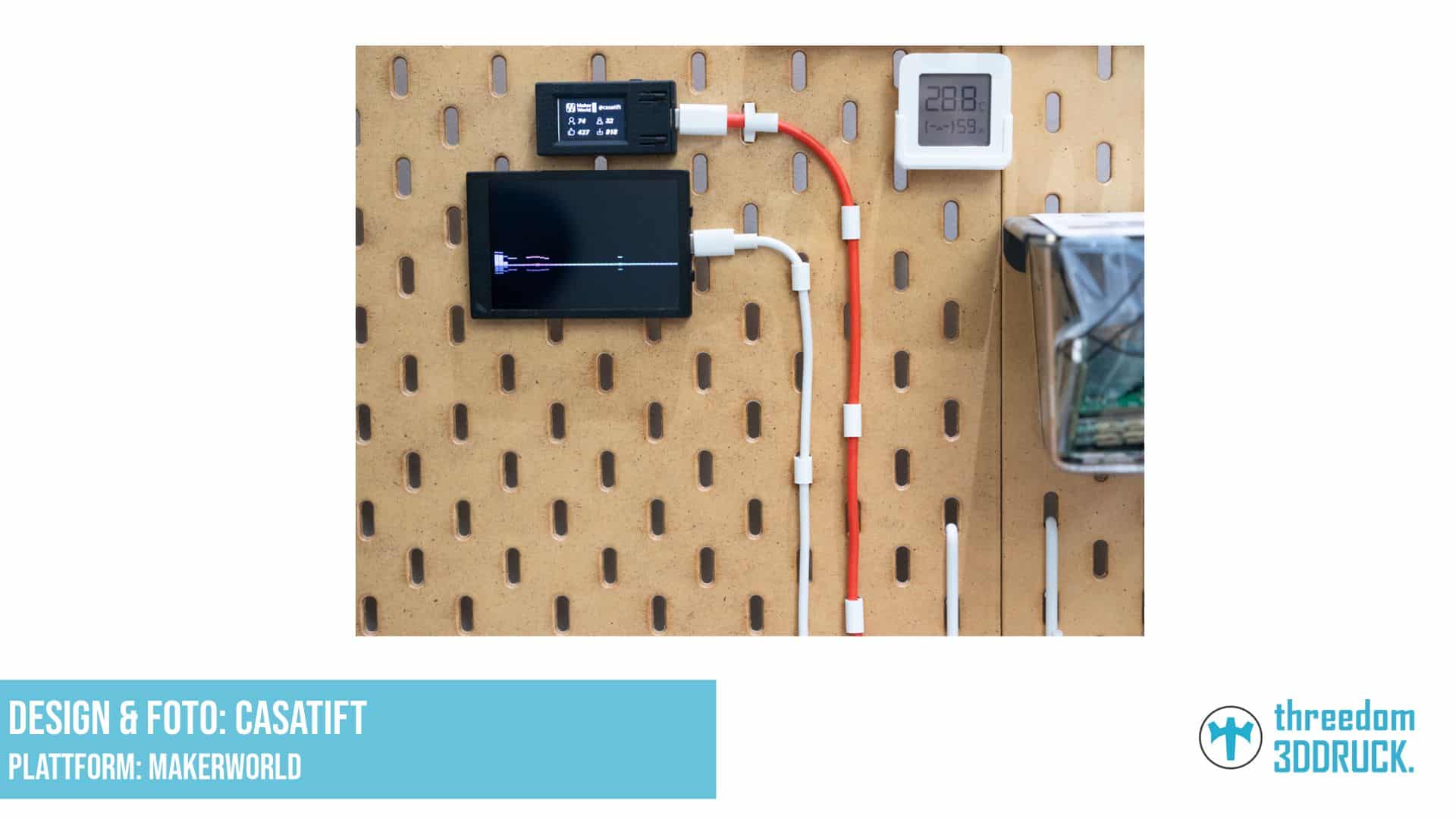 IKEA Skadis Kabelhalter für USB-Kabel