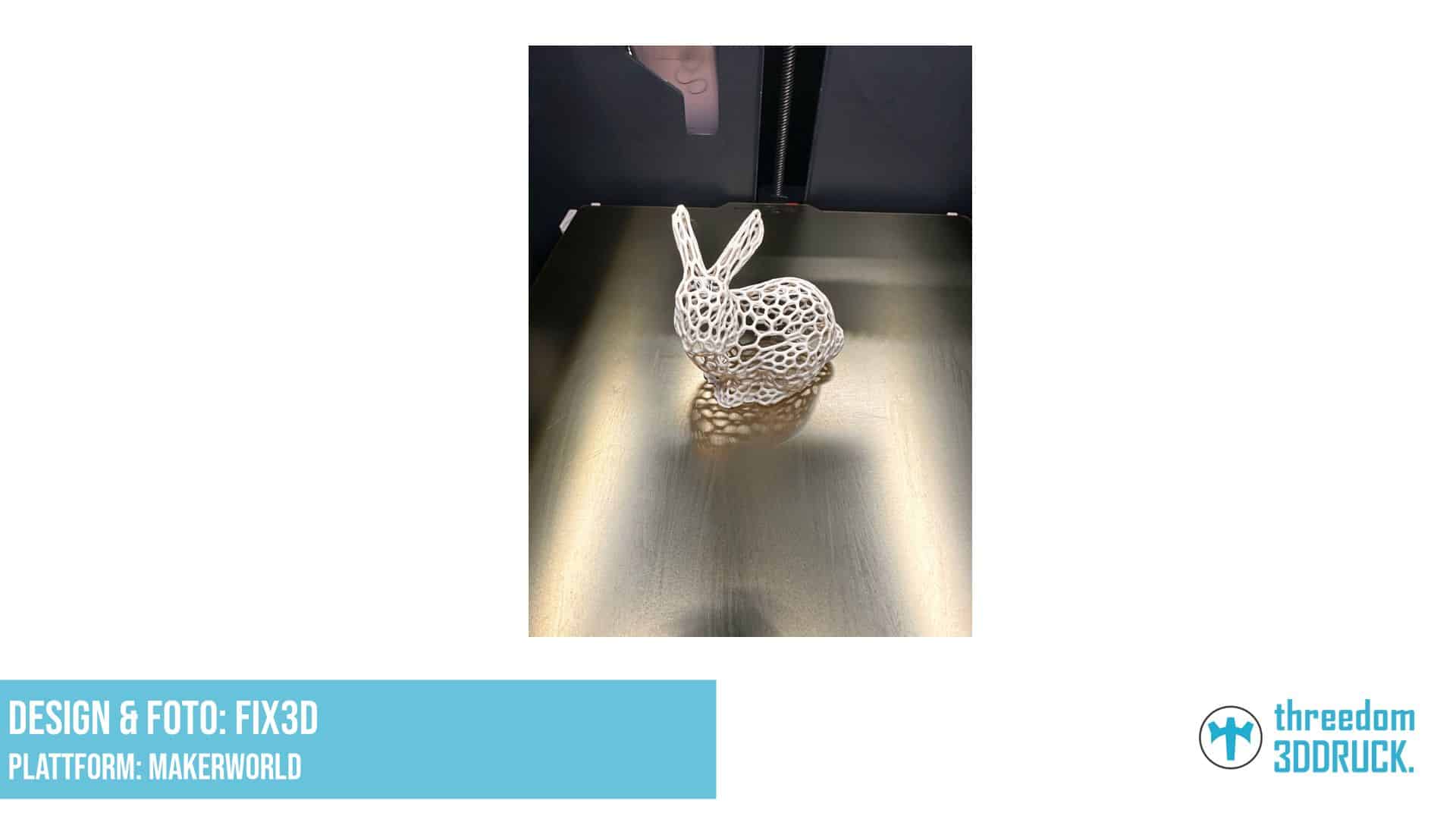 Voronoi-Osterhasen-Dekoration