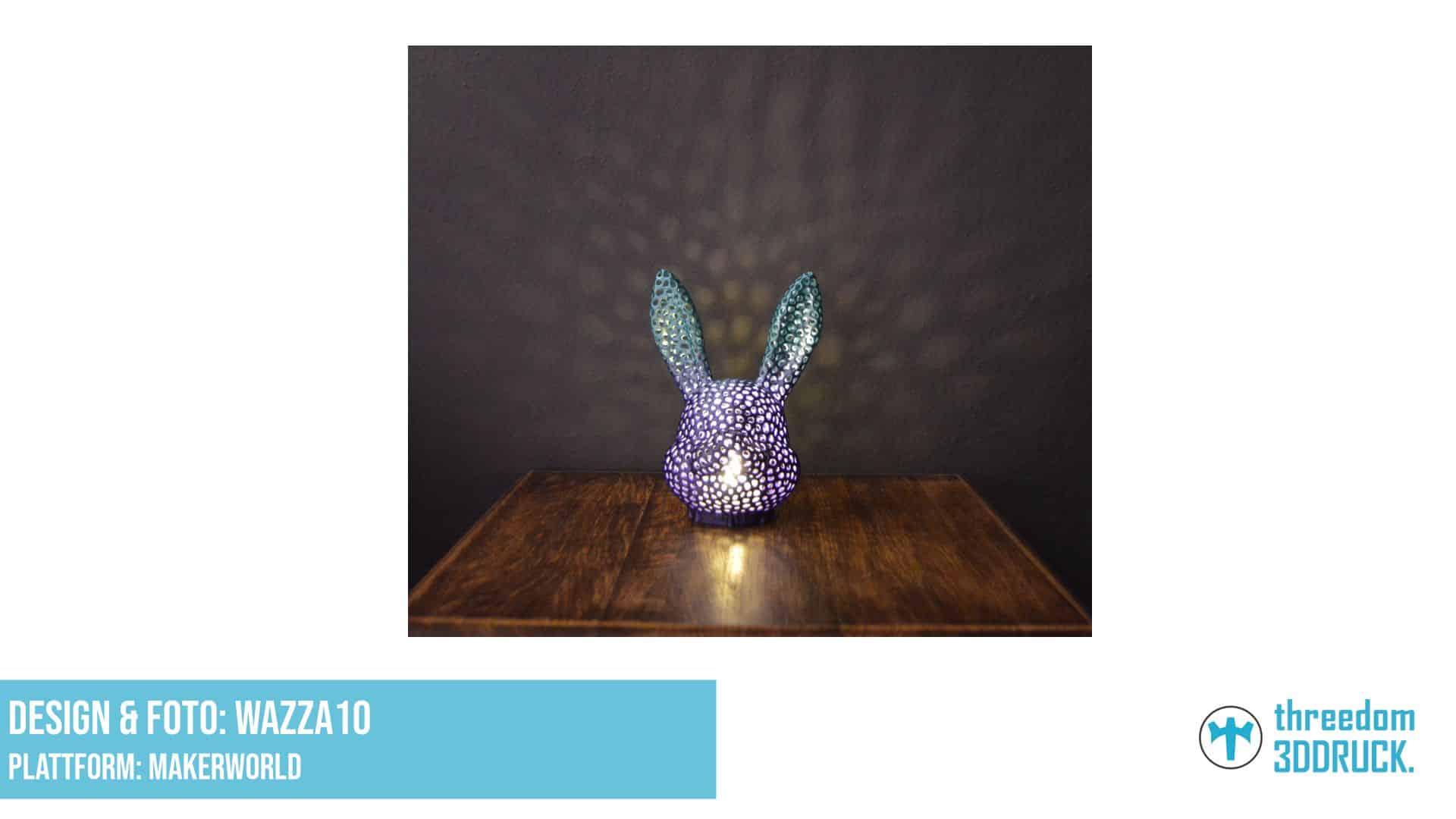 Voronoi Osterhasenlampe für Teelicht