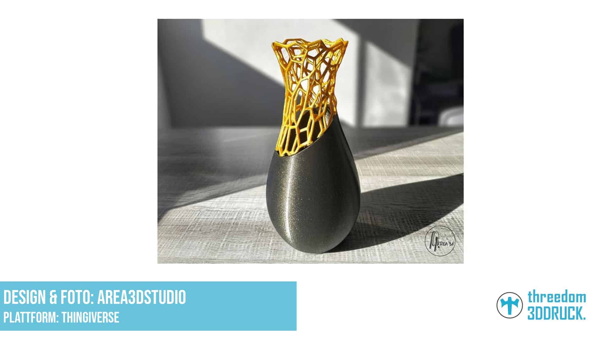 Voronoi-Vase in 2 Teilen