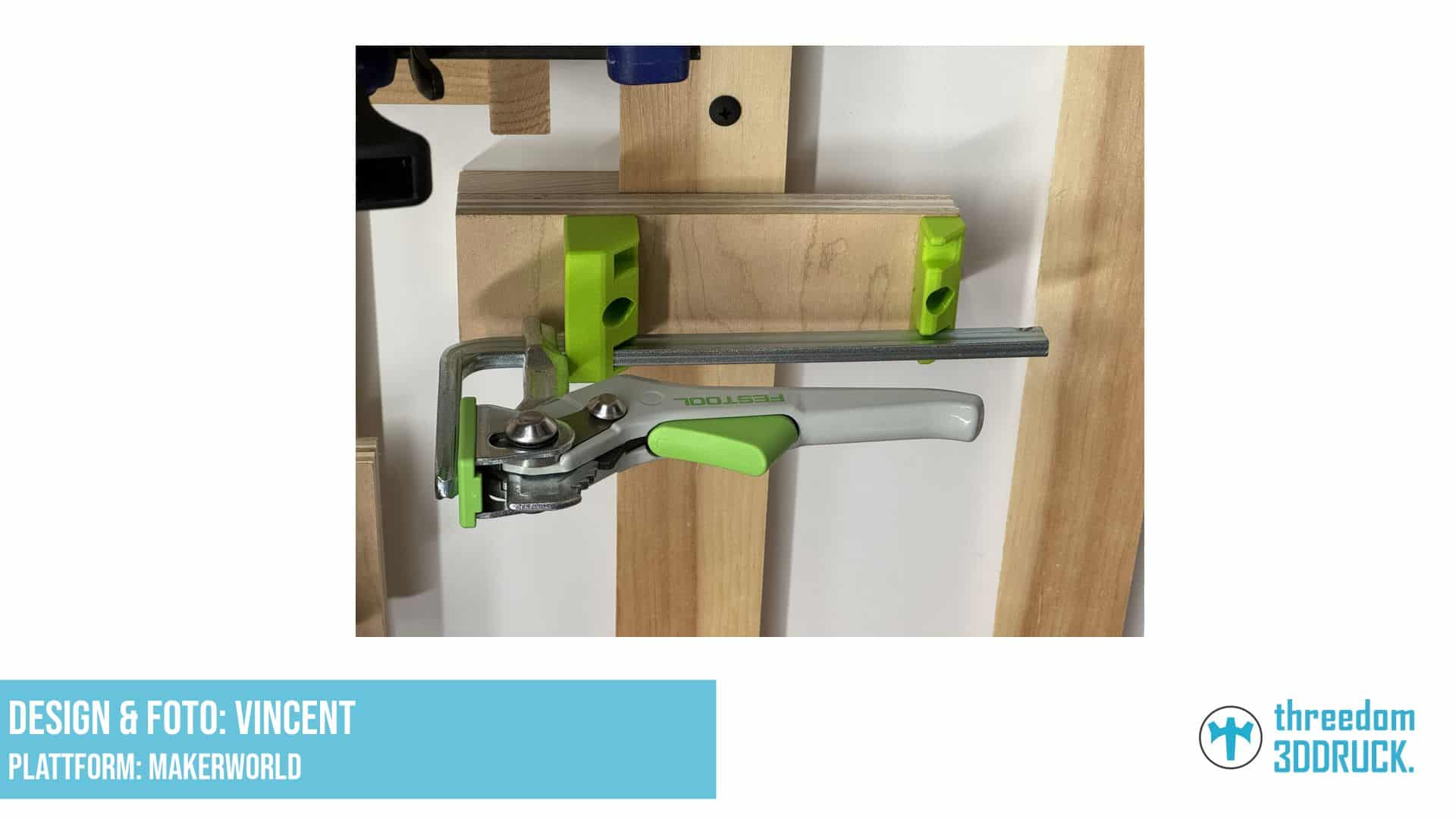 Wandhalterung für Führungsschienen (Festool, Bessey, Makita)