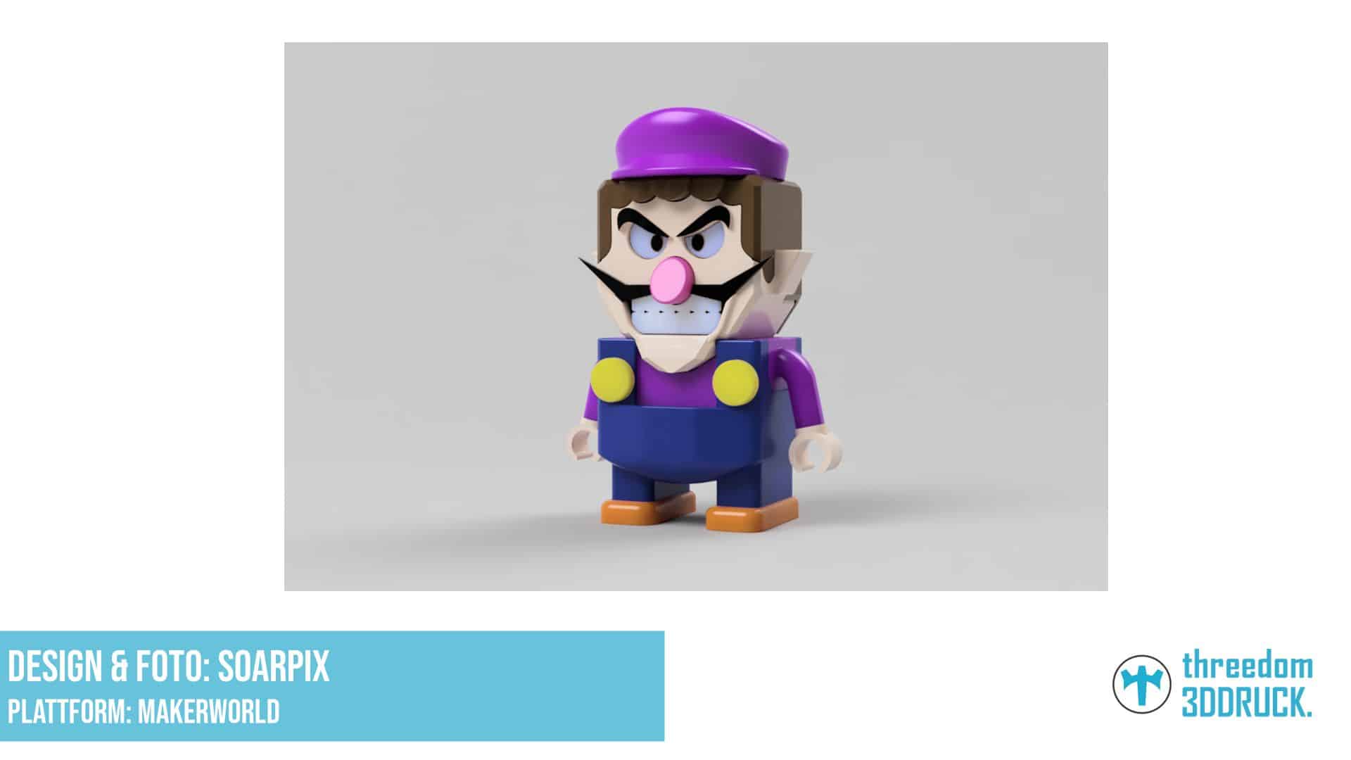 LEGO-Style Waluigi Super Mario Set