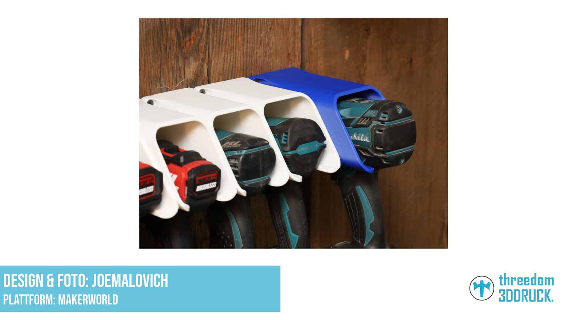 Wandhalter für Akkuschrauber ohne Regal