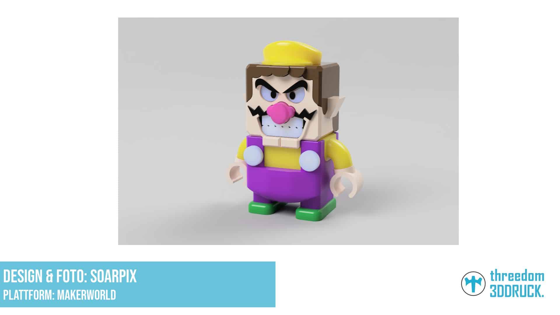 LEGO-Style Wario Modell – Super Mario Set