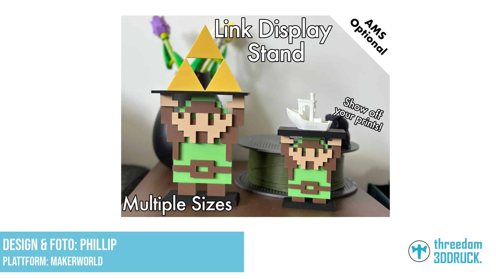 Zelda Link 3D-Displayständer