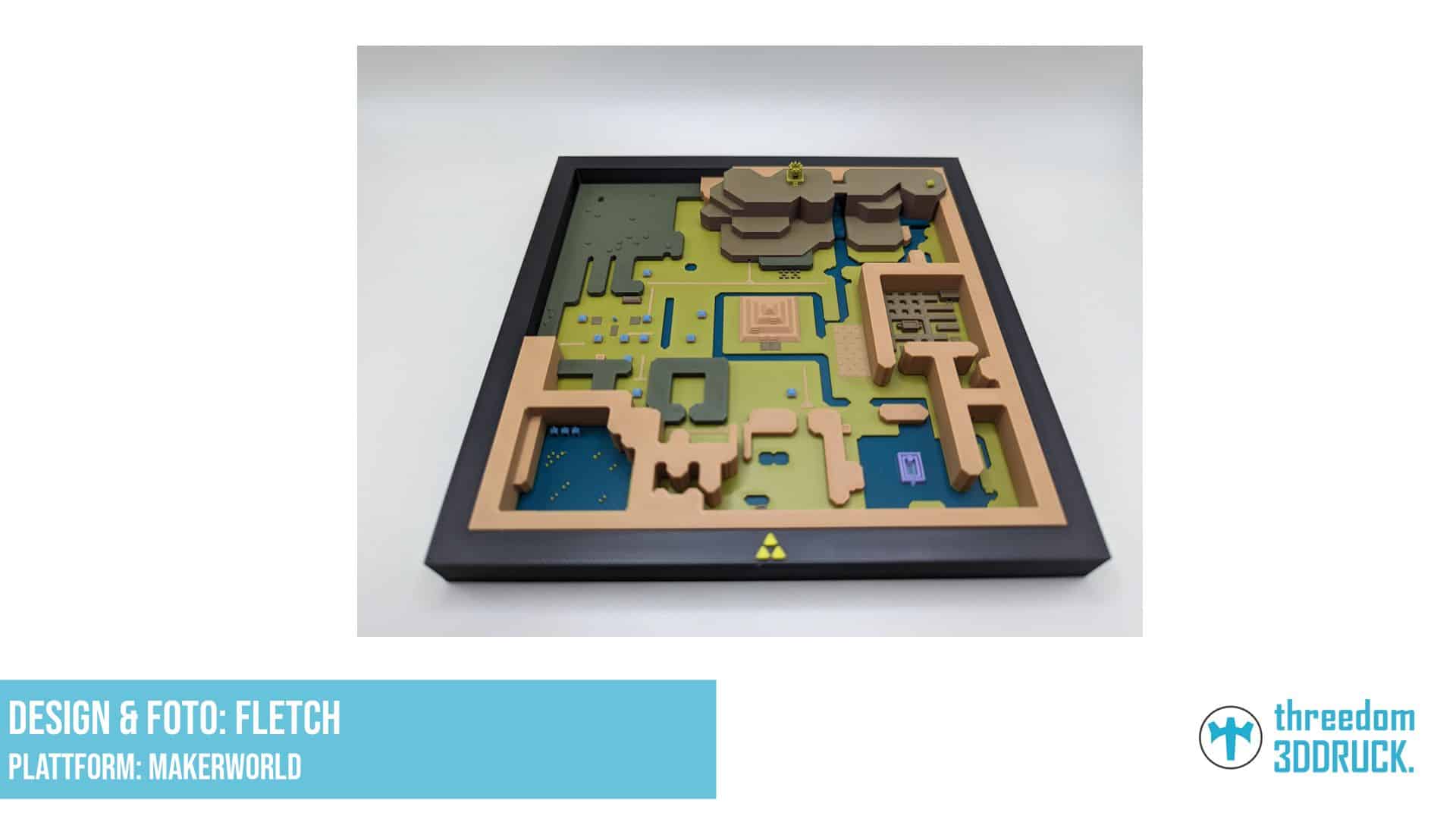 Zelda A Link To The Past Dark World Wandkarte