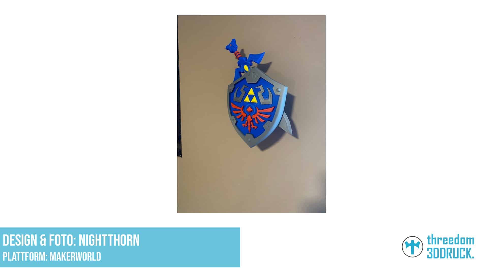 Zelda Meisterschwert und Schild Wandhalterung